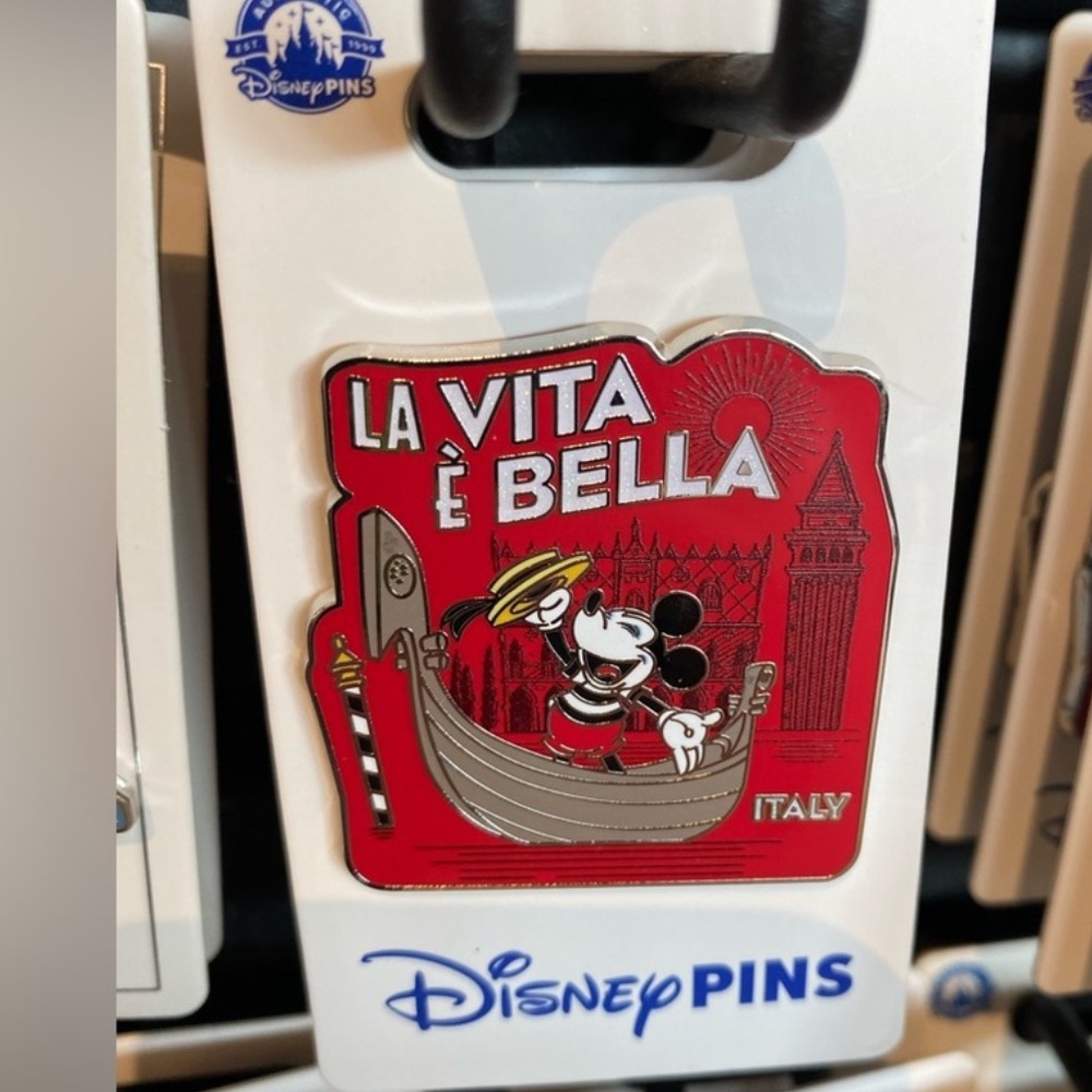 Disney Red and Silver La Vita è Bella Pin